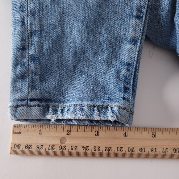 Pilcro Script Womens Faux Pearl Embellished Skinny Jeans Sz 25 Light Wash Glam - Picture 6 of 16